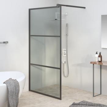 ARDEBO.de - Duschwand für Walk-In Dusche 100x195 cm Dunkel ESG Glas Schwarz