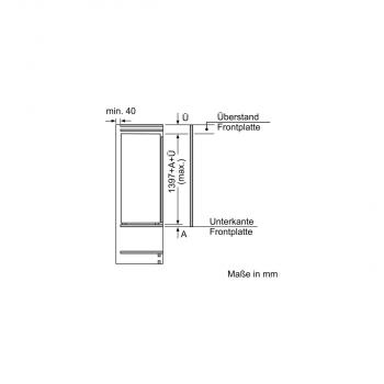 Bosch KIL52ADE0 Einbau-Kühlschrank, Nischenhöhe: 140cm, 228l, Festtürtechnik, VarioShelf, SuperKühlen