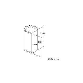 Bosch KIR51ADE0 Einbaukühlschrank, Nischenhöhe: 140cm, 247l, Festtürtechnik, VarioShelf, SuperKühlen