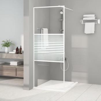 ARDEBO.de - Duschwand für Begehbare Dusche Weiß 80x195 cm ESG-Klarglas