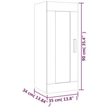 Wandschrank Sonoma-Eiche 35x34x90 cm Holzwerkstoff