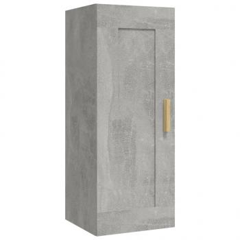 Wandschrank Betongrau 35x34x90 cm Holzwerkstoff