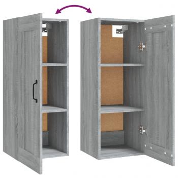 Hängeschrank Grau Sonoma 35x34x90 cm Holzwerkstoff