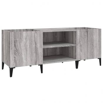 Plattenschrank Grau Sonoma 121x38x48 cm Holzwerkstoff