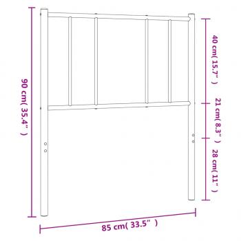 Kopfteil Metall Weiß 80 cm