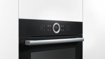 Bosch HBG635BB1 Serie 8 EEK: A+ Einbaubackofen, 60 cm breit, 71 l, 4D Heißluft, AutoPilot, schwarz