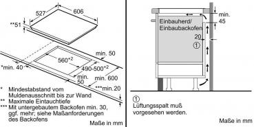 Bosch PXX675DC1E Autarke Induktionskochfeld, Glaskeramik, 60 cm breit, dekorlos, PerfectFry, schwarz