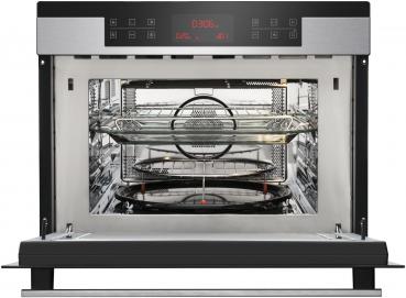 Amica EBC 841 600 E Kompakt-Einbaubackofen, 60 cm breit, 44 L, mit Mikrowelle, 13 Automatikprogramme, CoolDoor3, edelstahl