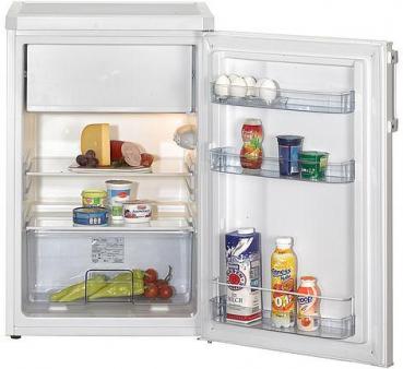 Amica KS 15123 W Standkühlschrank, 55cm breit, 108L, Automatische Abtauung, LED-Beleuchtung, Gefrierfach, weiß