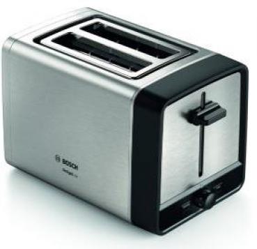 ARDEBO.de Bosch TAT5P420DE Kompakt Toaster, 970W, 2 Scheiben, DesignLine, Gleichmäßiges Röstbild, Edelstahl