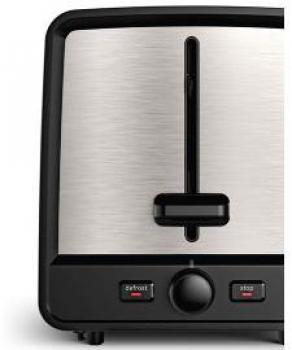 Bosch TAT5P420DE Kompakt Toaster, 970W, 2 Scheiben, DesignLine, Gleichmäßiges Röstbild, Edelstahl