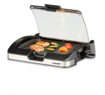 Cloer 6720 Outdoor-Barbecue-Grill, 2200 W, Glasdeckel, schwarz