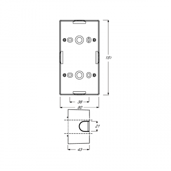 Busch-Jaeger 1702-81 Aufputz-Gehäuse, future linear, 2-fach Gehäuse, anthrazit (2CKA001799A0900)