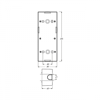 Busch-Jaeger 1703-81 Aufputz-Gehäuse, future linear, 3-fach Gehäuse, anthrazit (2CKA001799A0915)