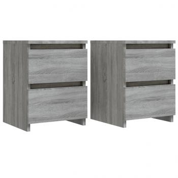 Nachttische 2 Stk. Grau Sonoma 30×30×40 cm Holzwerkstoff