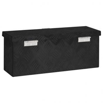 Aufbewahrungsbox Schwarz 50x15x20,5 cm Aluminium