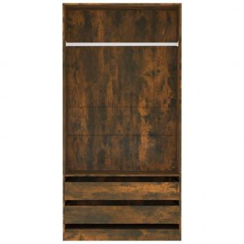 Kleiderschrank Räuchereiche 100x50x200 cm Holzwerkstoff