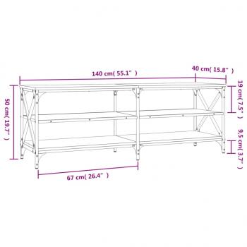 TV-Schrank Grau Sonoma 140x40x50 cm Holzwerkstoff