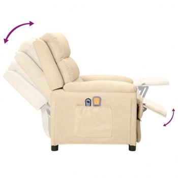 Massagesessel Elektrisch Creme Stoff