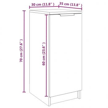 Schuhregal Betongrau 30x35x70 cm Holzwerkstoff