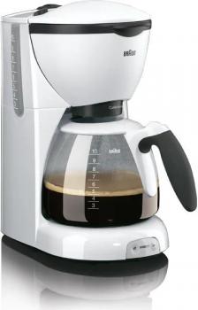 ARDEBO.de Braun KF 520/1 CaféHouse Pure Aroma Filterkaffeemaschine, 10 Tassen, 1000W, weiß