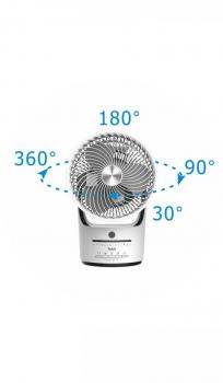 Fakir TVC360 Prestige Tischventilator, 45W, 3 Stufen, weiß/schwarz (6956009)