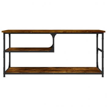 TV-Schrank Räuchereiche 103x38x46,5 cm Holzwerkstoff und Stahl