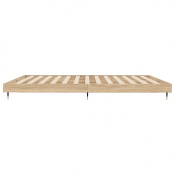 Bettgestell Sonoma-Eiche 200x200 cm Holzwerkstoff