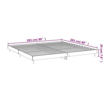 Bettgestell Schwarz 200x200 cm Holzwerkstoff