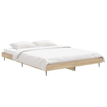 Bettgestell Sonoma-Eiche 135x190 cm Holzwerkstoff