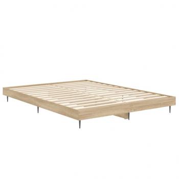 Bettgestell Sonoma-Eiche 135x190 cm Holzwerkstoff