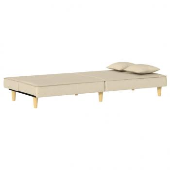 Schlafsofa Creme Stoff