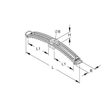 Kleinhuis 794/200 Kabelbügel, für Kabel-Ø 8,8-14,3 mm, Länge 219,5 mm, Kunststoff POM, Far (Menge: 25 Stück je Bestelleinheit)