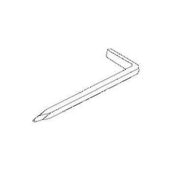 ARDEBO.de - 733/60 Stahlwandhaken, mit quadratischem Schaftmaß 3x3 mm, Länge 60 mm, Stahl, b