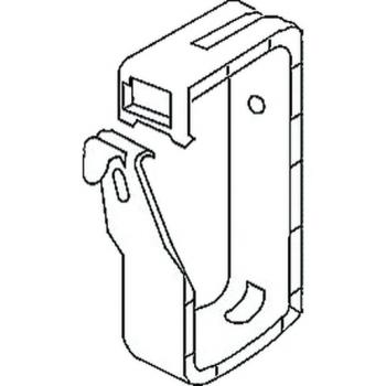 Kleinhuis 712/2 Sammelhalterung, Höhe 105 mm, Breite 45 mm, Kunststoff PP, RAL 7035, licht (Menge: 25 Stück je Bestelleinheit)