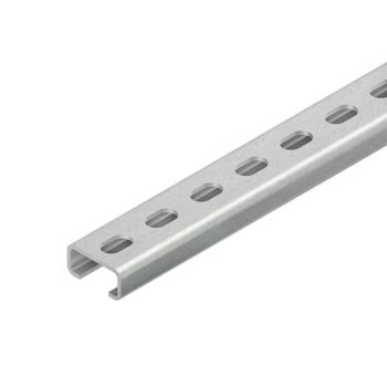 Niedax 2971/2 GL Ankerschiene, C-Profil, SW 16 mm, 30x15x2000 mm, t=2,0 mm, gelocht, St (Menge: 2 m je Bestelleinheit)