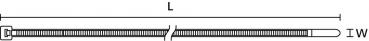 Hellermanntyton T150R-PA66-NA (100) Kabelbinder 365x7,6 T150R Natur 100 ST ME (Menge: 100 Stück je Bestelleinheit)