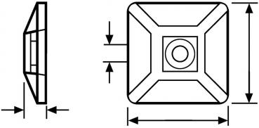 Hellermanntyton MB4CA-PA66-NA (100) Klebesockel MB4CA Natur 100 St ME 2 Stk.Klebesockel auf eine (Menge: 100 Stück je Bestelleinheit)