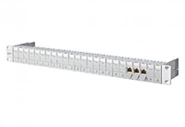 Metz Connect 130920-E E-DAT modul 24x8(8) 1HE Patchfeld Cat.6A, lichtgrau