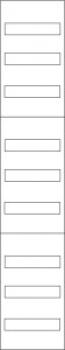 Eaton Electric ZSD-V19 Verteilerfeld, 9-reihig, H=1350mm