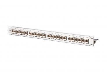 ARDEBO.de - 130921-E E-DAT modul 24x8(8) 1HE Patchfeld Cat.6A, Edelstahl