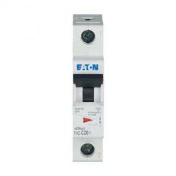 Eaton Electric FAZ-C20/1 Leitungsschutzschalter, 20 A, 1p, Charakteristik: C