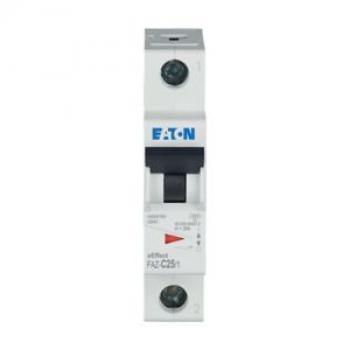 Eaton Electric FAZ-C25/1 Leitungsschutzschalter, 25 A, 1p, Charakteristik: C