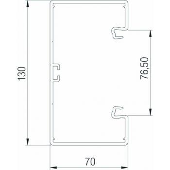 Obo Bettermann GK-70130RW Geräteeinbaukanal mit Bodenlochung 70x130x2000, PVC, reinweiß, RAL 90 (Menge: 2 m je Bestelleinheit)