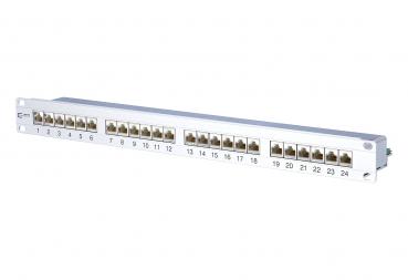 Metz Connect 130855C-E E-DAT C6A 24 Port Patchfeld 1HE LSA