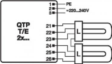 Osram QTP-T/E 1X18,2X18 QUICKTRONIC® PROFESSIONAL M 1X18,2X18