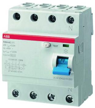 Abb FI  F204B+40/0.03 F204B+40/0,03 FI-Schutzschalter 4P,TypB+,40A,30mA,kurzzeitverz