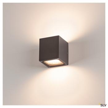 Slv 232535 SITRA CUBE, Outdoor Wandleuchte, TCR-TSE, IP44, anthrazit, max. 18W