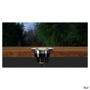 Slv 228412 DASAR® FLAT 80, Outdoor Bodeneinbauleuchte, LED, 3000K, IP67, rund, edels