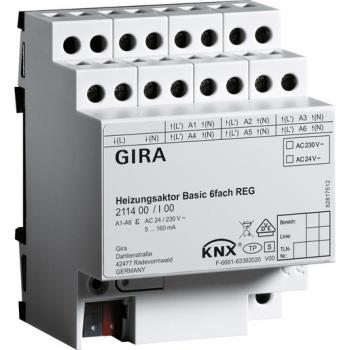 Gira 211400 Heizungsaktor Basic 6f KNX REG